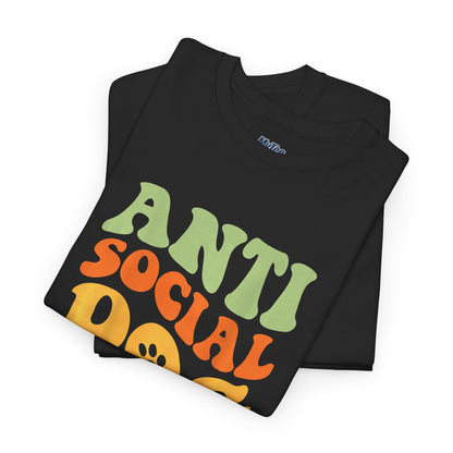 Anti Social Dog Moms Club Cotton T-Shirt - Fun & Comfy Pet Lover Tee