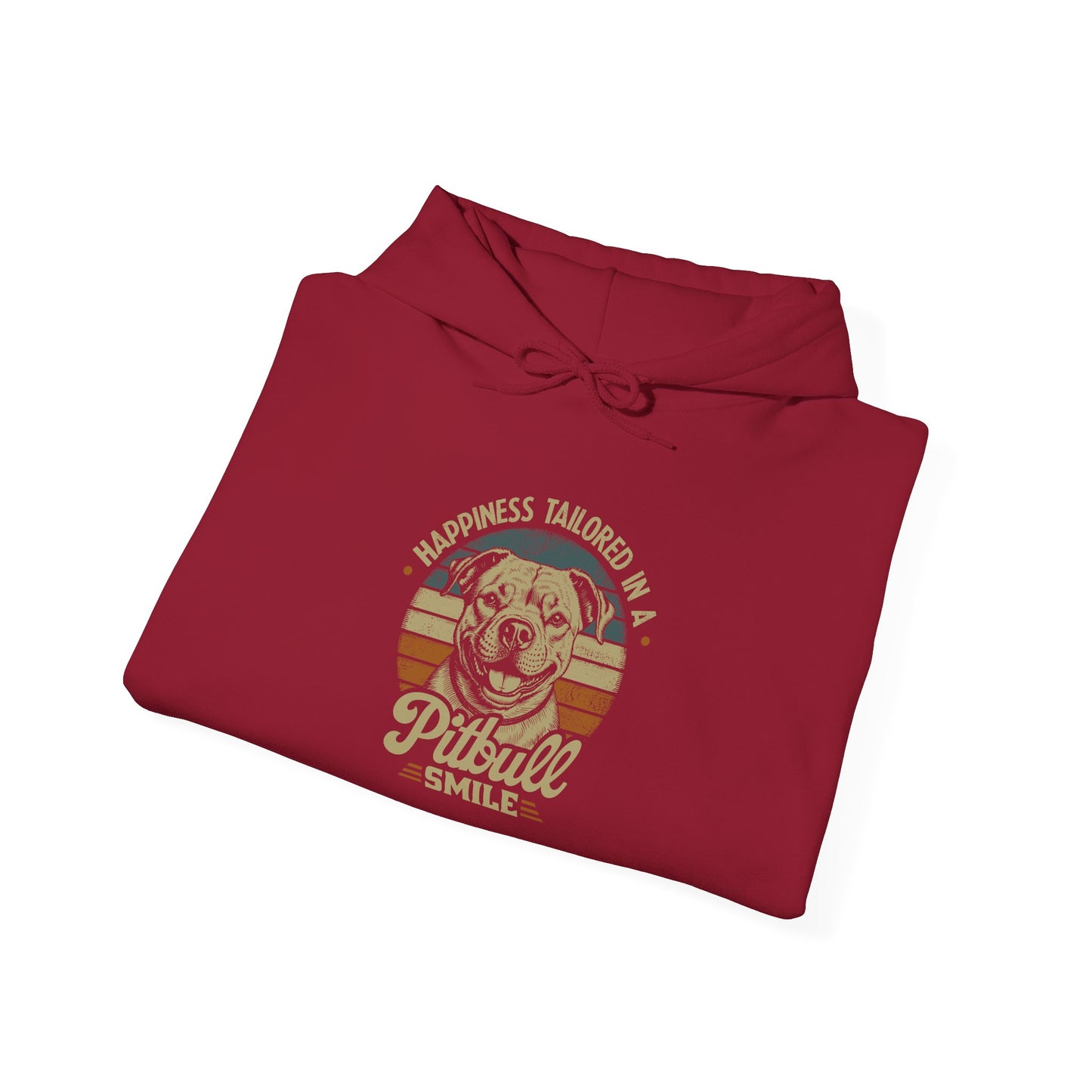 Happiness Tailored In A Pitbull Smile Unisex Heavy Blend Hoodie