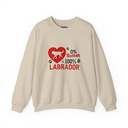 0% Human 100% Labrador Unisex Sweatshirt