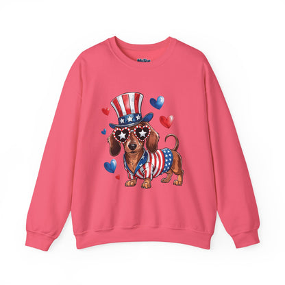 Patriotic Dachshund Dog Unisex Sweatshirt