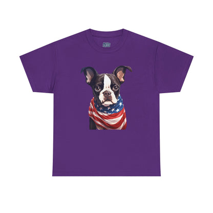 Patriotic Boston Terrier Unisex T-Shirt