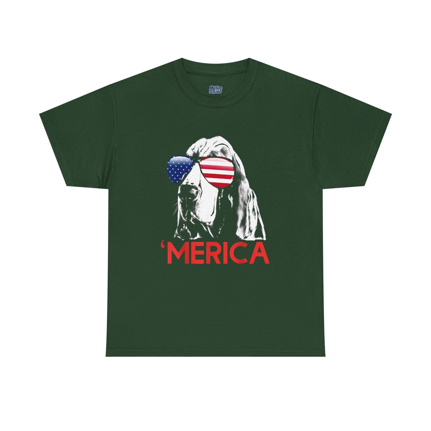Patriotic Basset Hound With Sunglasses Unisex T-Shirt