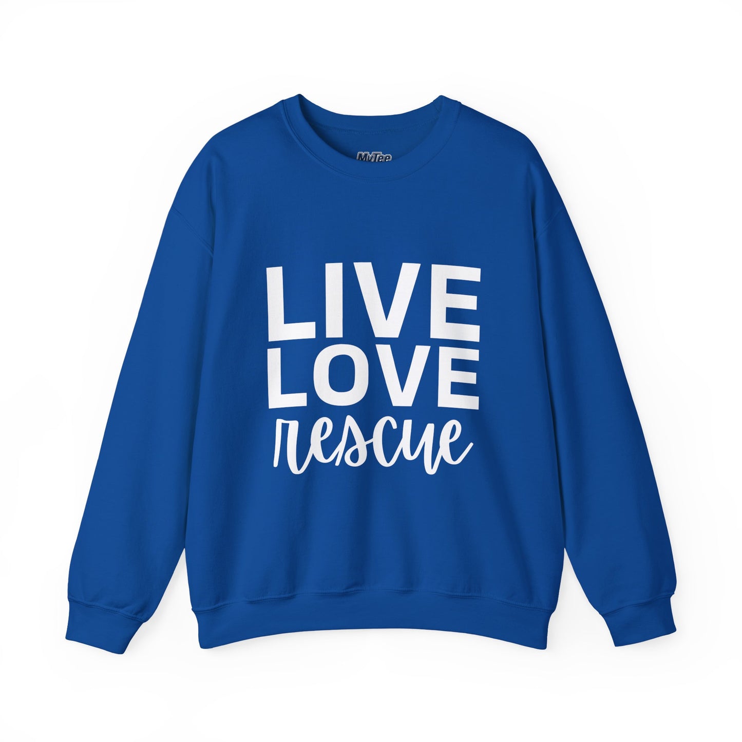 Live Love Rescue Sweatshirt - Unisex Cozy Crewneck, Pet Lover Gift