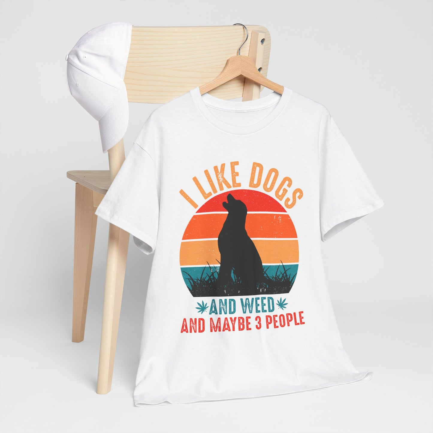 'I Like Dogs And Weed And 3 People' Unisex T-Shirt