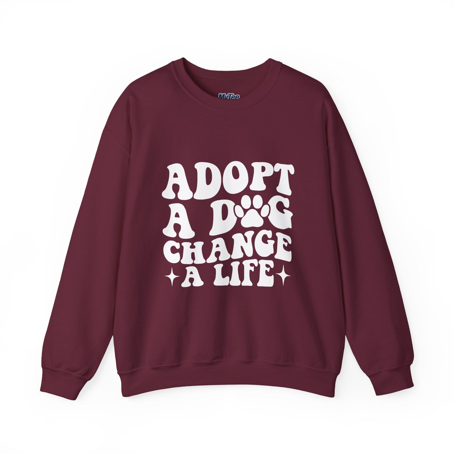 Adopt A Dog Change A Life Crewneck Sweatshirt