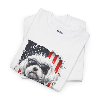 Patriotic Havanese Unisex Cotton T-Shirt