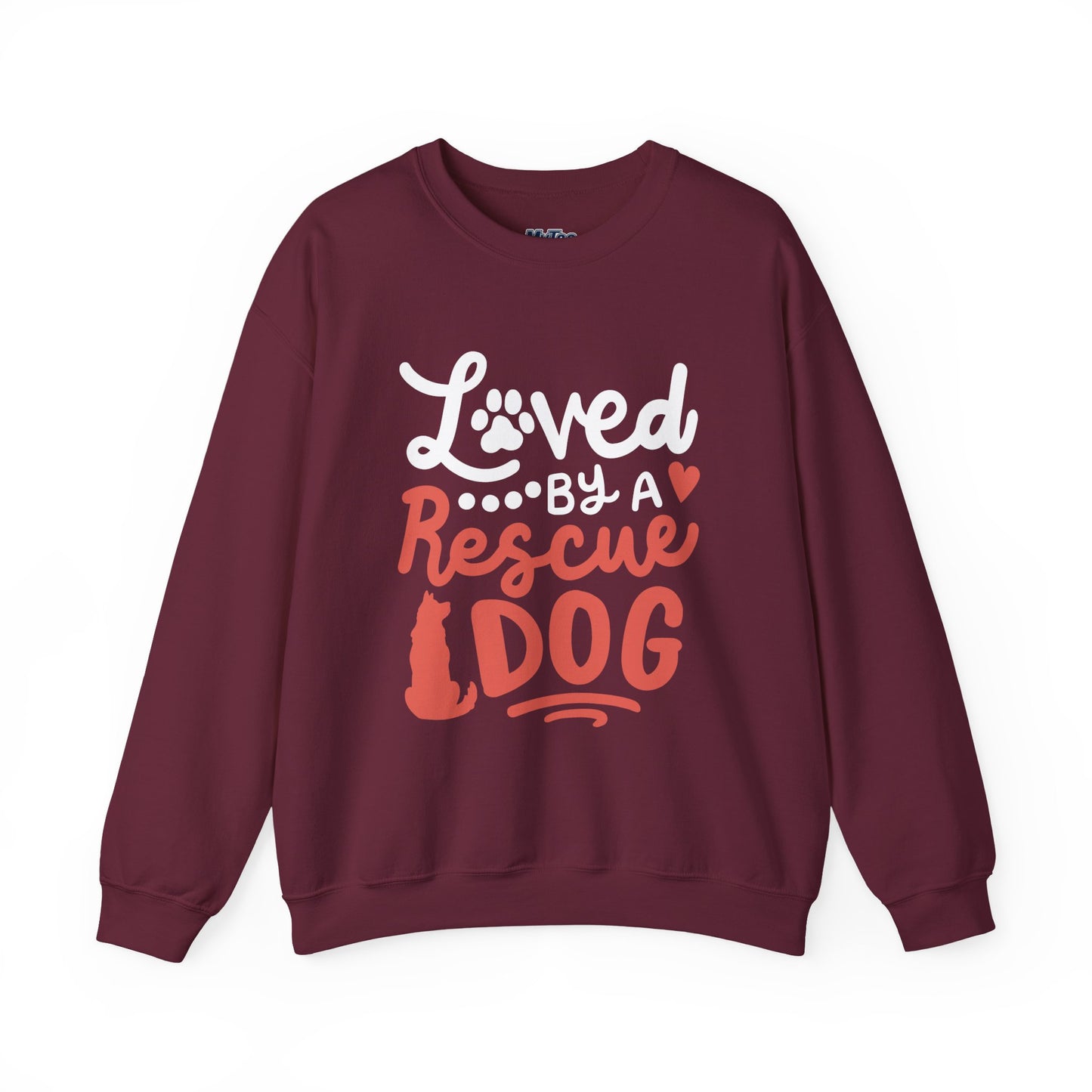 Loved By A Rescue Dog Sweatshirt | Animal Lover Gift, Cozy Crewneck