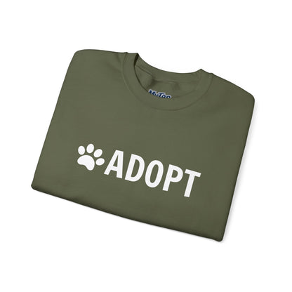 Adopt Pet Lover Crewneck Sweatshirt | Dog Rescue Inspired
