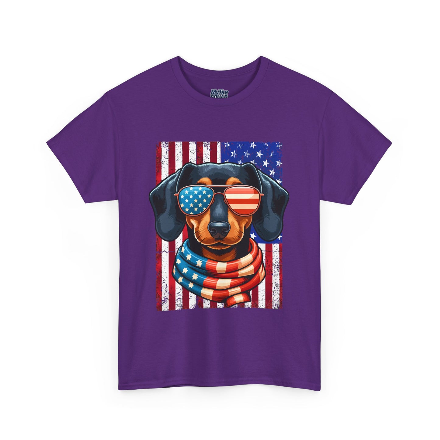 Patriotic Dachshund Dog Flag Shades Unisex T-Shirt