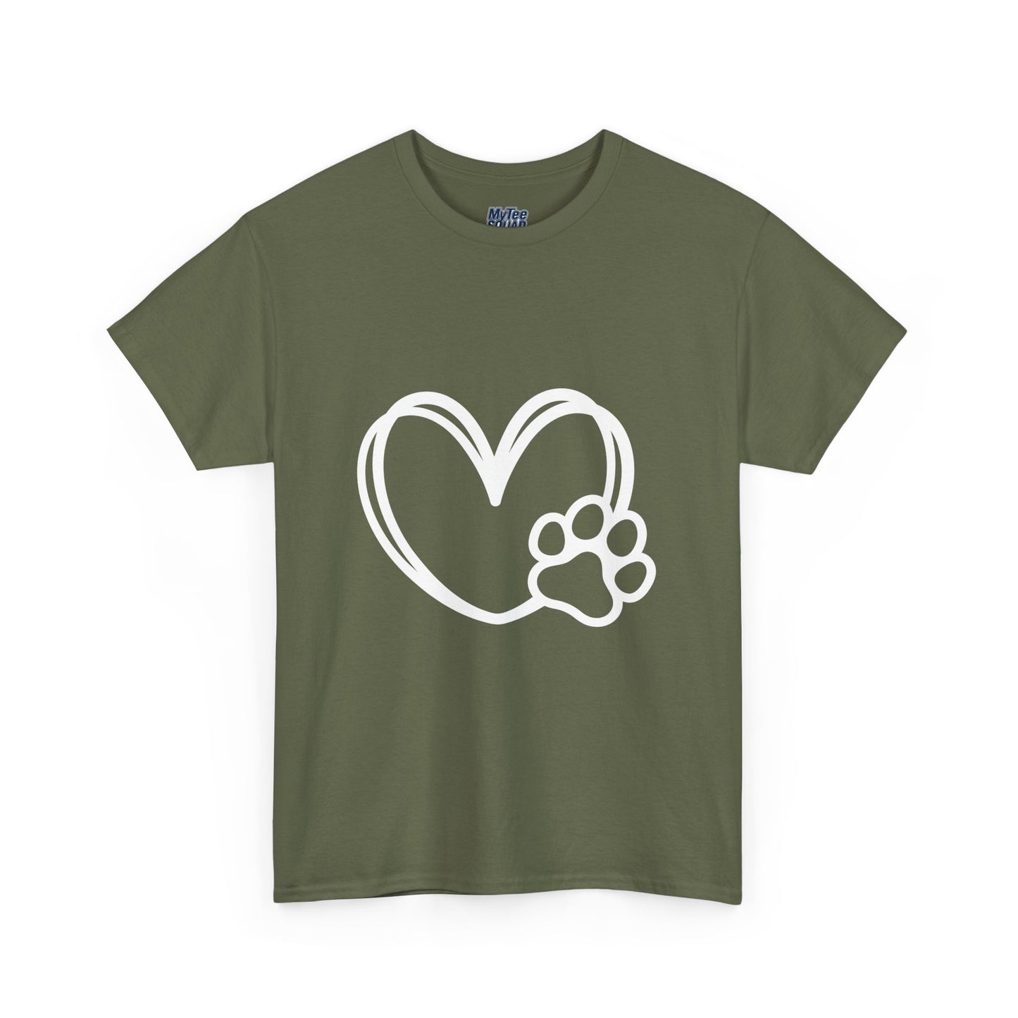 Simple Paw Heart Unisex T-Shirt – For Dog Lovers