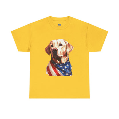Patriotic Labrador In Stars & Stripes Unisex T Shirts