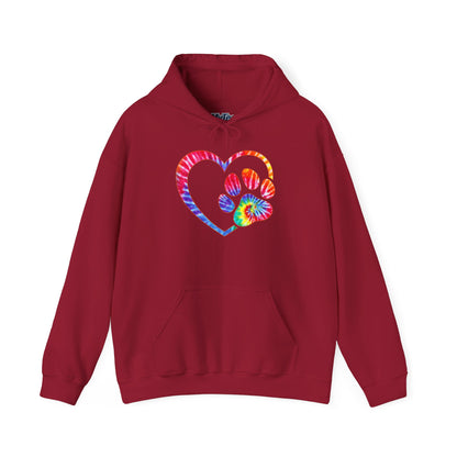 Paw Love Tie-Dye Hoodie – Wear Your Heart In Color