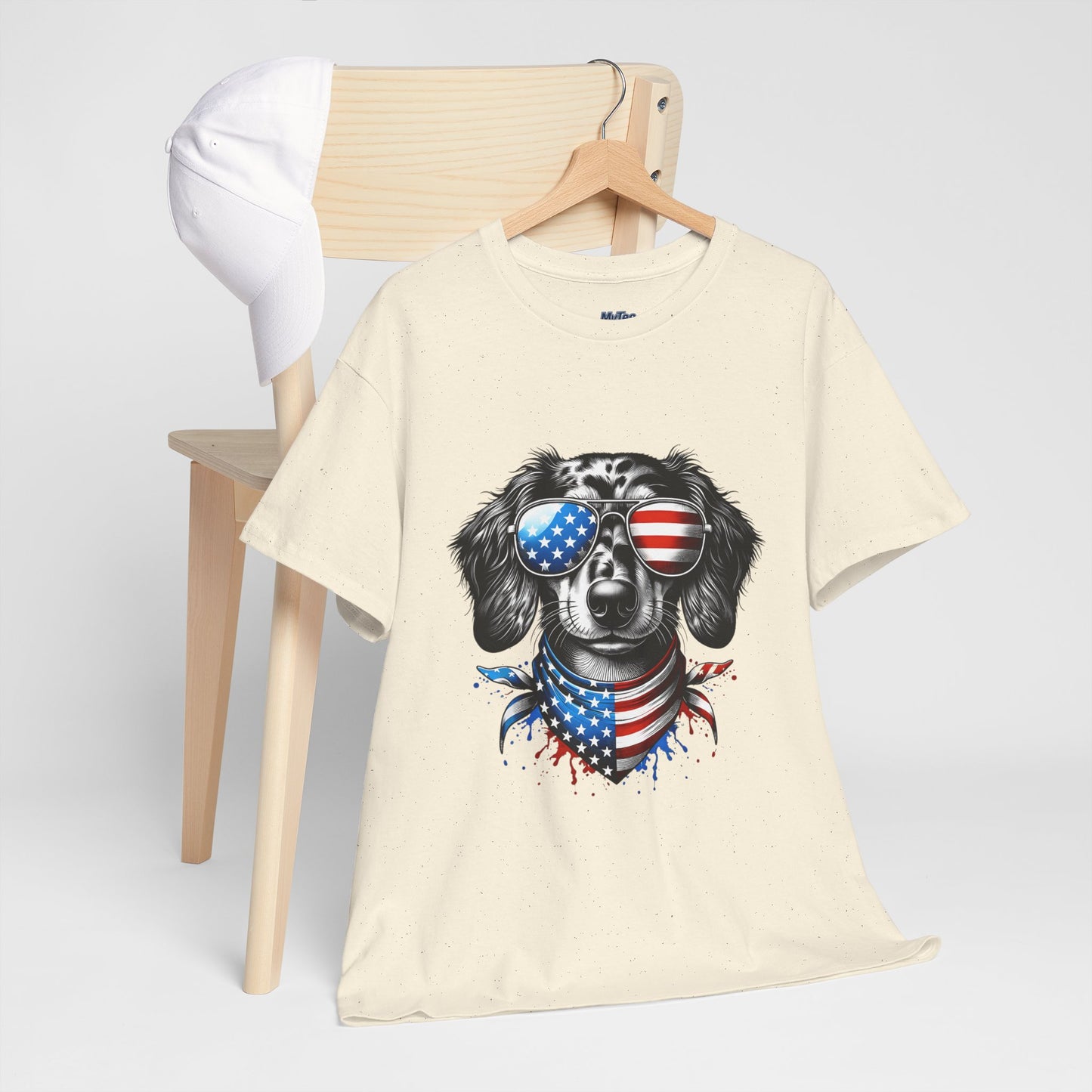 Patriotic Dachshund with Sunglasses Unisex T-Shirt