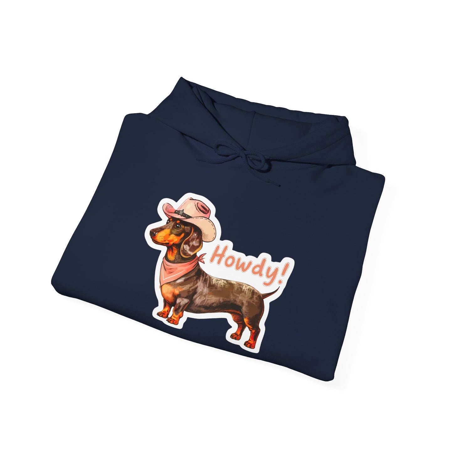 Dachshund Howdy Unisex Hoodie – For Proud Pup Parents With Western Soul