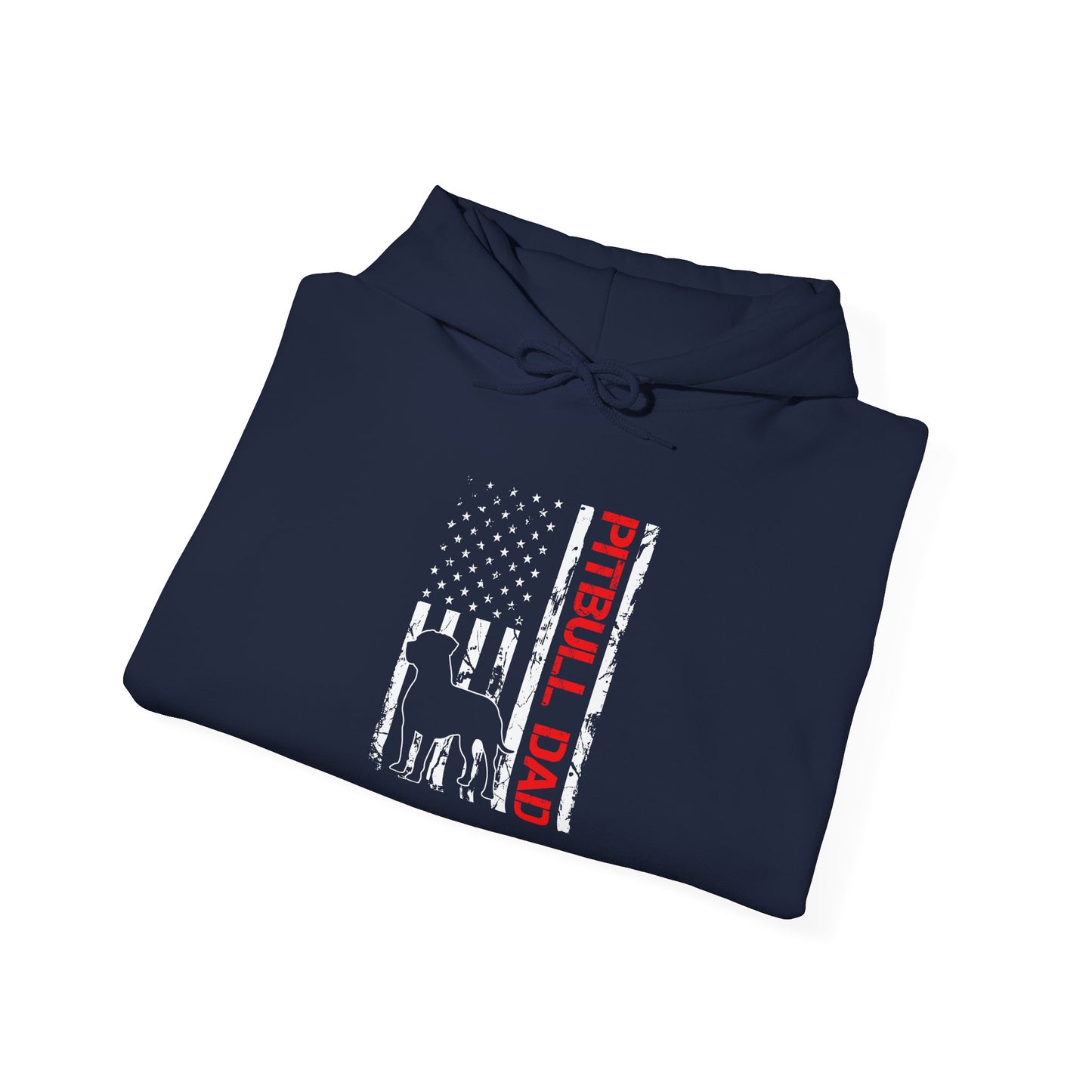 Patriotic Pitbull Dad Hoodie - Gift for Father's Day