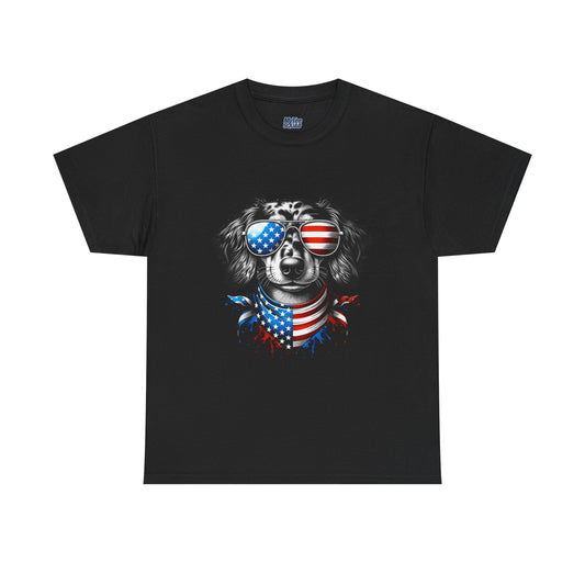 Patriotic Dachshund with Sunglasses Unisex T-Shirt