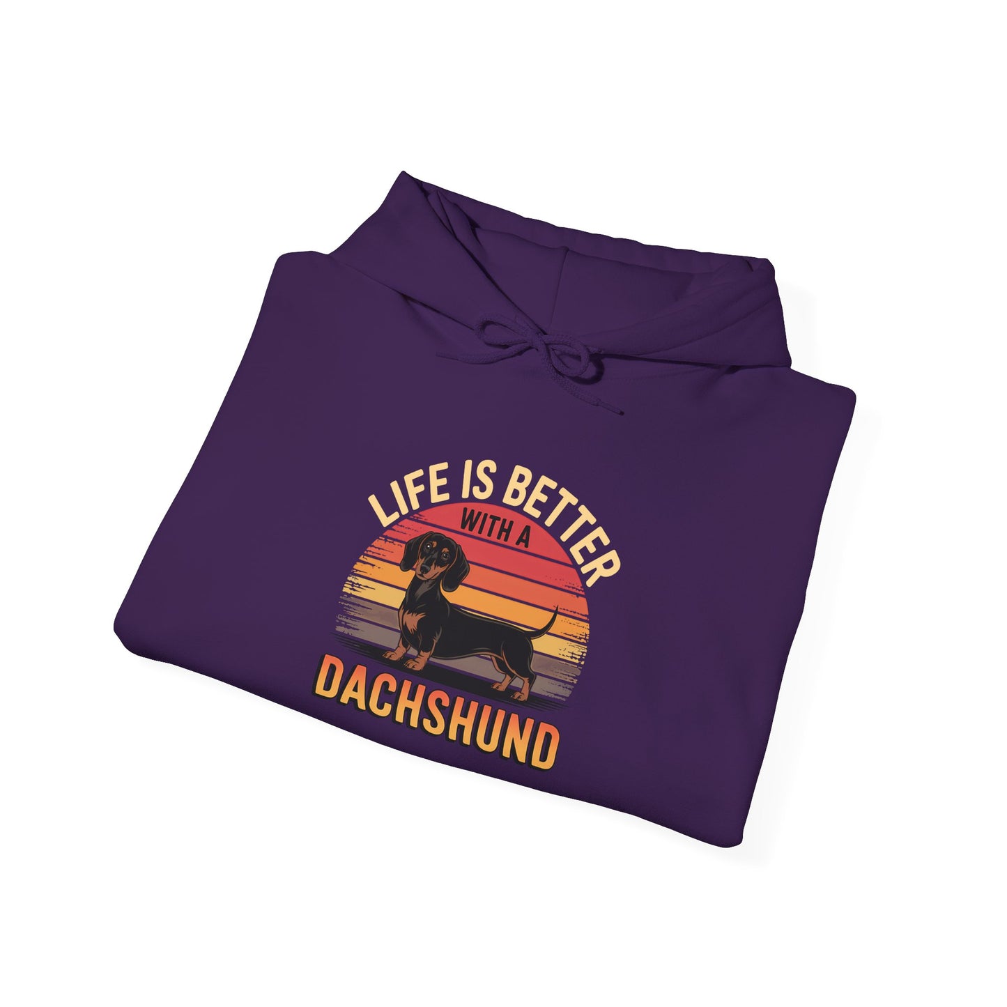 Life Is Better With A Dachshund Unisex Hoodie – Dog Lover Retro Pullover
