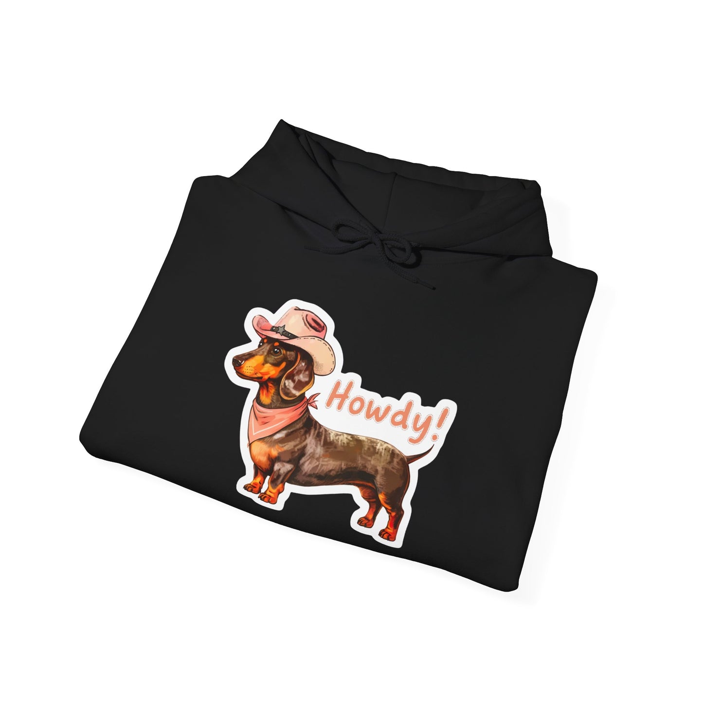 Dachshund Howdy Unisex Hoodie – For Proud Pup Parents With Western Soul