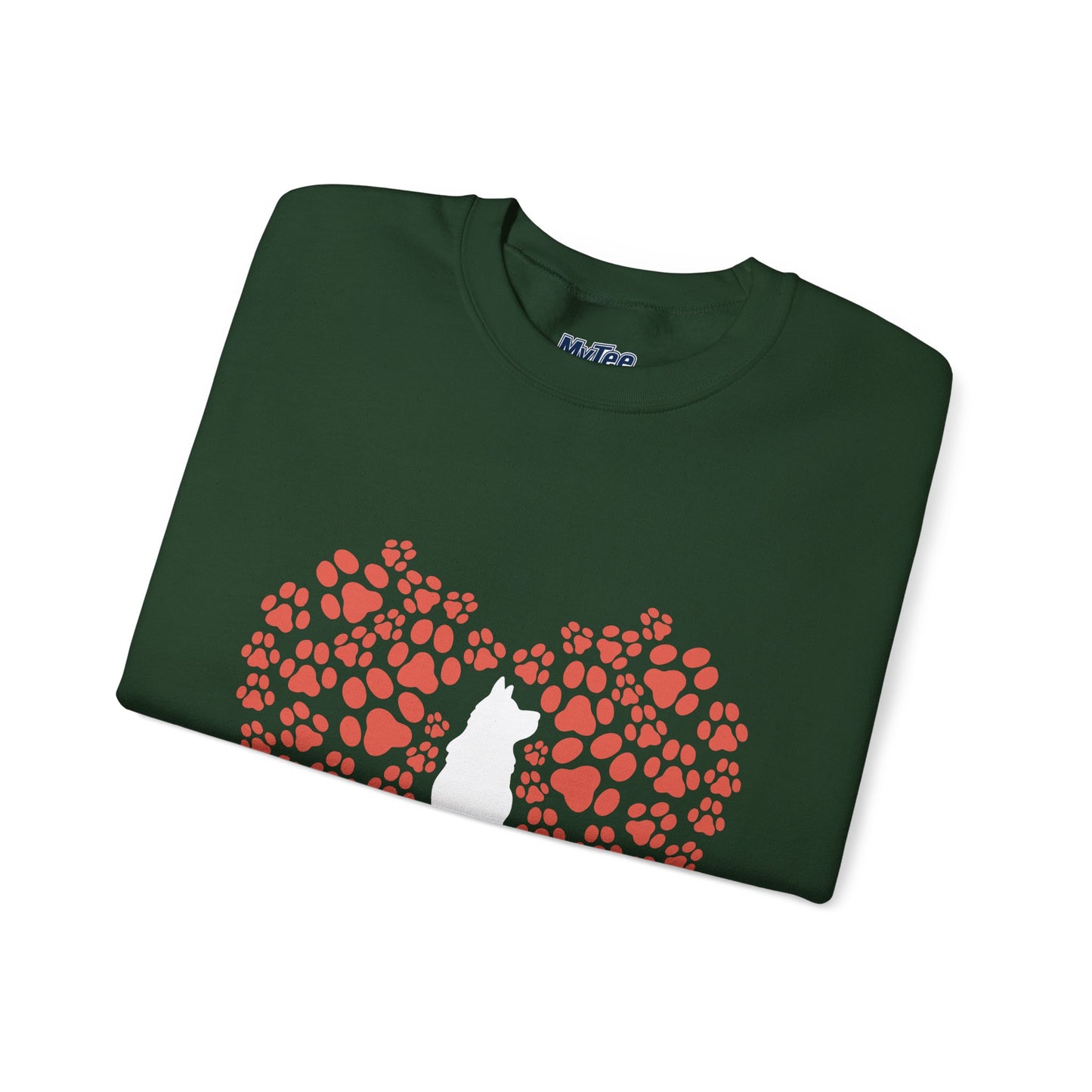 Cat Lover's Heart Crewneck Sweatshirt