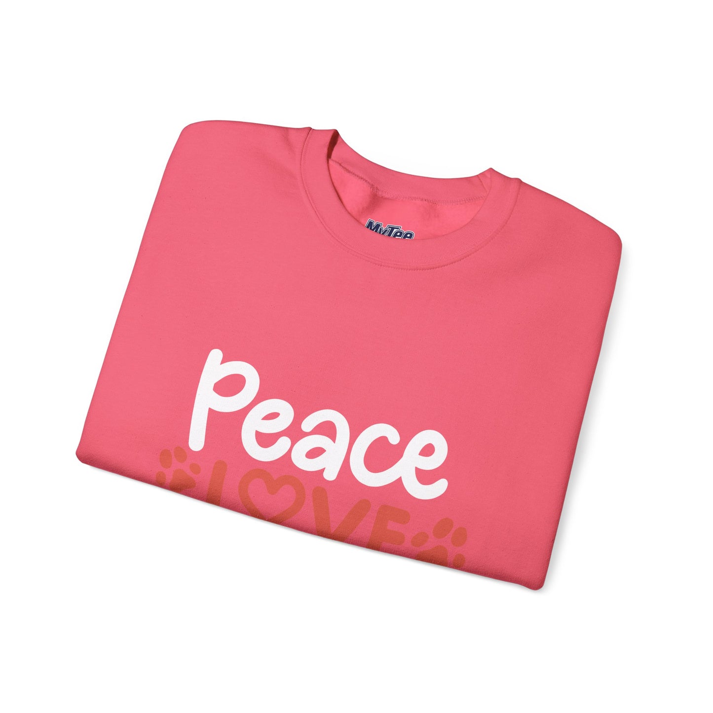 Peace Love Rescue Crewneck Sweatshirt | Pullover for Animal Lovers
