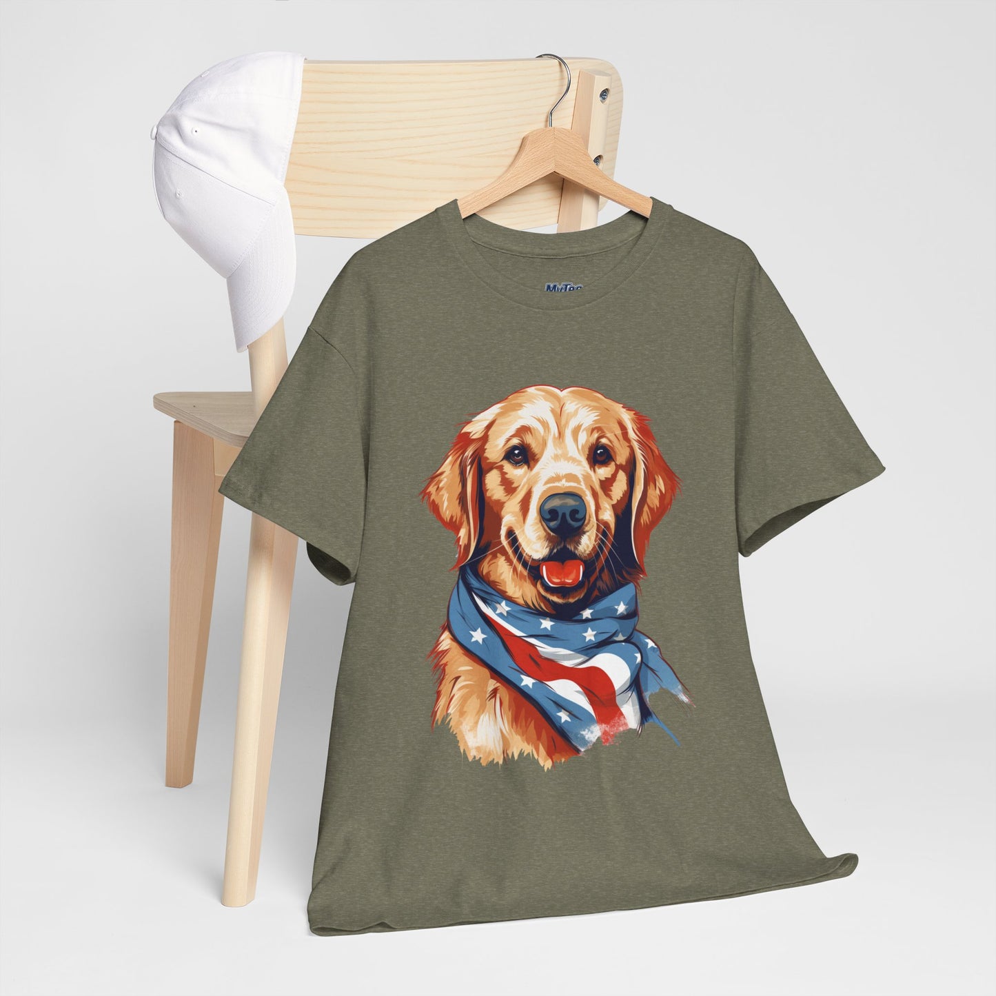 Patriotic Golden Retriever Unisex T-Shirt