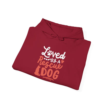 Loved By A Rescue Dog Hoodie | Pet Lover Gift, Fur Mom Hoodie, Pet Dad Apparel