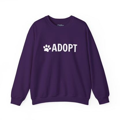 Adopt Pet Lover Crewneck Sweatshirt | Dog Rescue Inspired