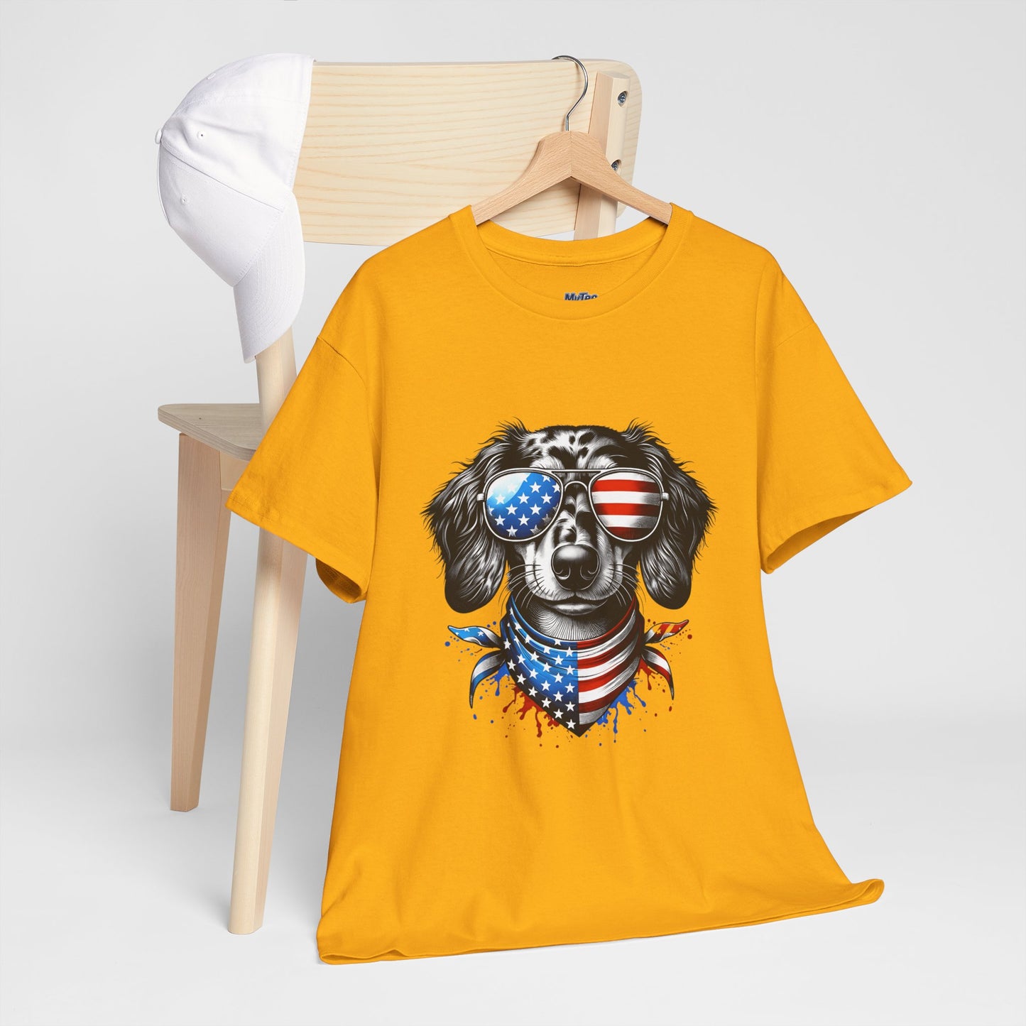 Patriotic Dachshund with Sunglasses Unisex T-Shirt