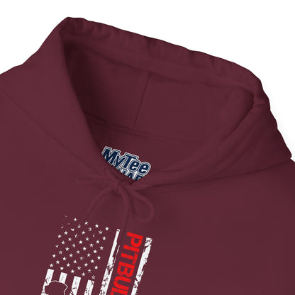 Patriotic Pitbull Dad Hoodie - Gift for Father's Day