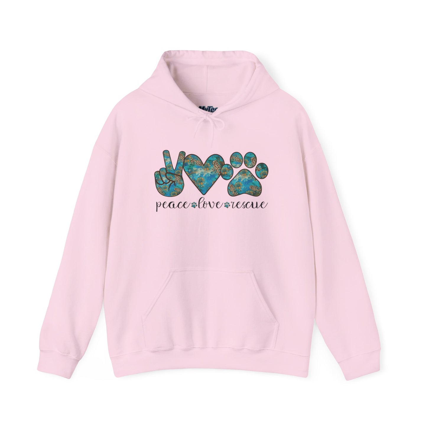 Peace Love Rescue Hoodie For Animal Rescuers