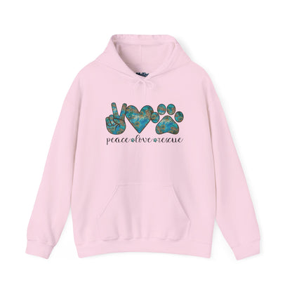 Peace Love Rescue Hoodie For Animal Rescuers