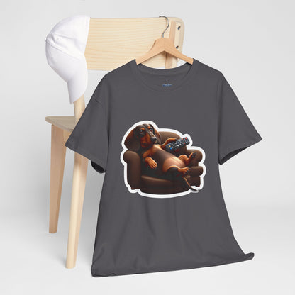 Dachshund Chill Mode Tee – Remote In Paw, Stress-Free Style