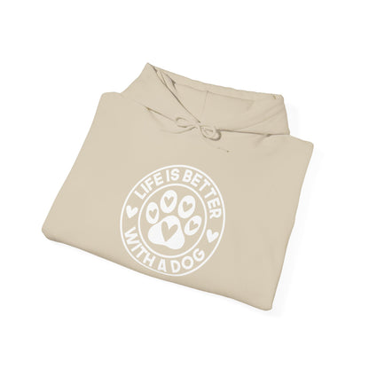 "Life Is Better With A Dog" Unisex Hoodie | Dog-Themed Apparel