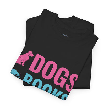 Dogs, Books, And Coffee Unisex Cotton T-Shirt | Dog Lover