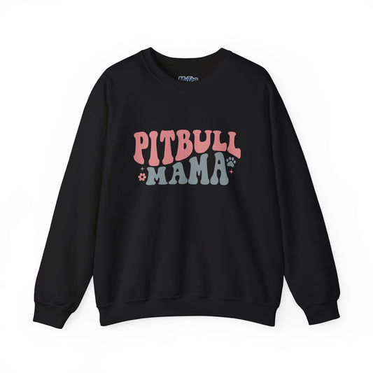 Pitbull Mama Crewneck Sweatshirt | Perfect Gift for Dog Mom