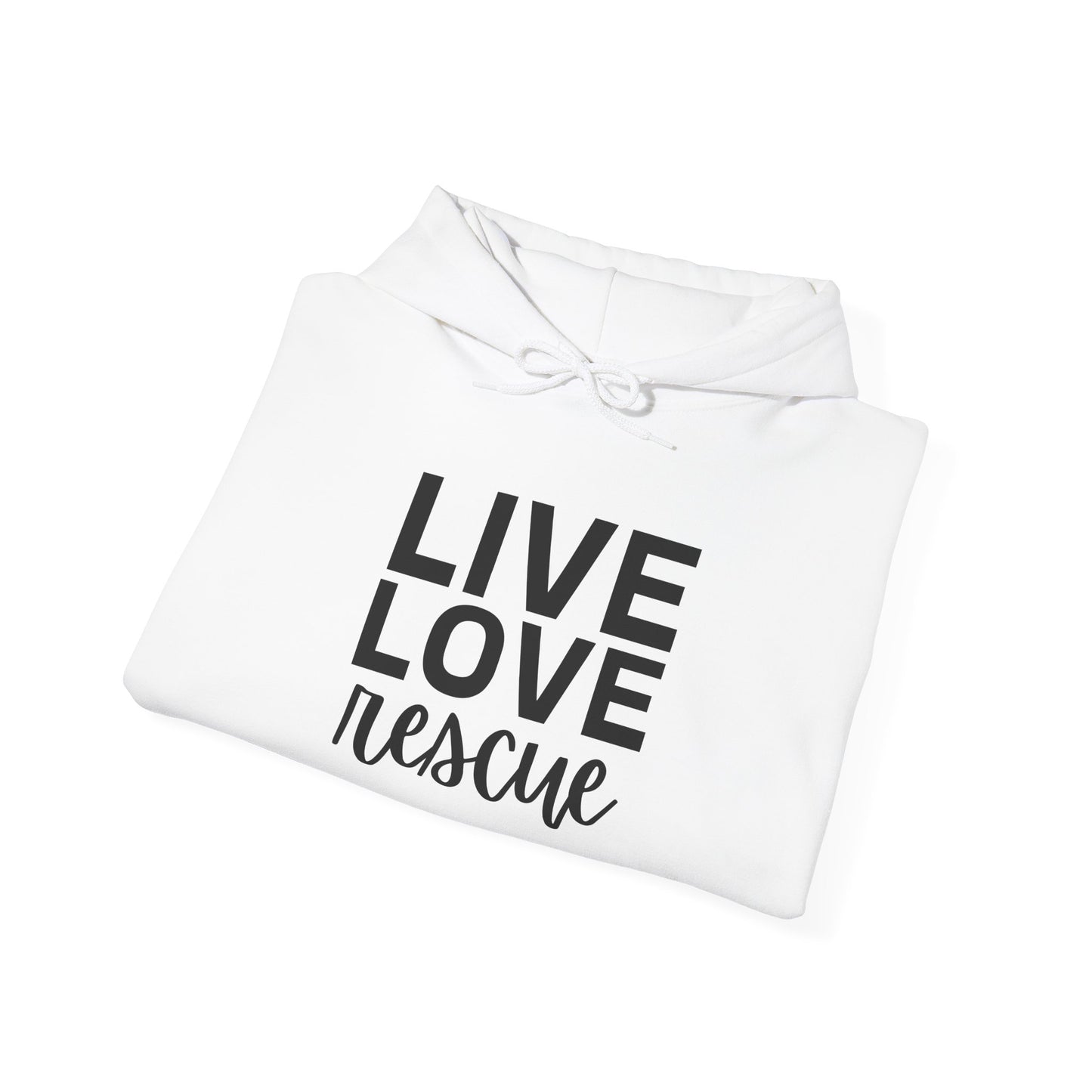 Live Love Rescue Unisex Hoodie - Ideal For Casual Wear