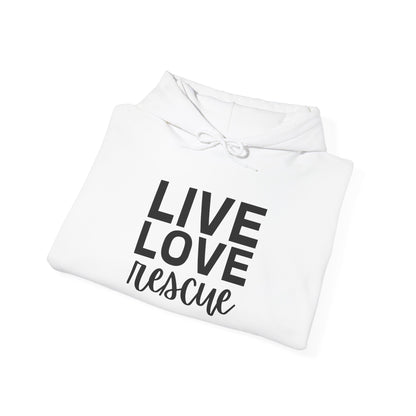 Live Love Rescue Unisex Hoodie - Ideal For Casual Wear