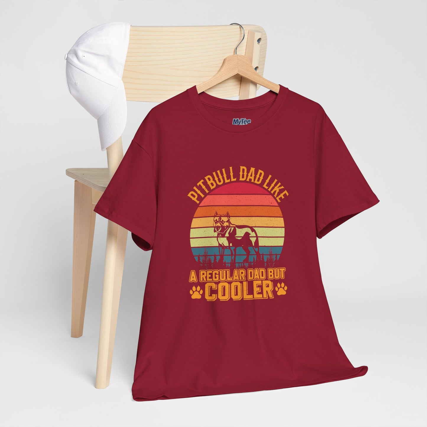 Pitbull Dad Like A Regular Dad But Cooler T-Shirt | Best Gift For Dog Father