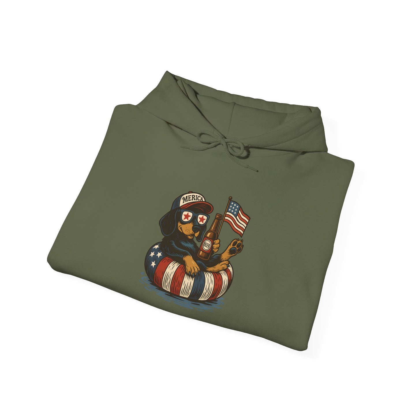 Patriotic Dachshund America Unisex Hoodie