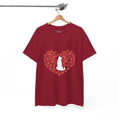 Dog Lover's Heart - Unisex Cotton Tee