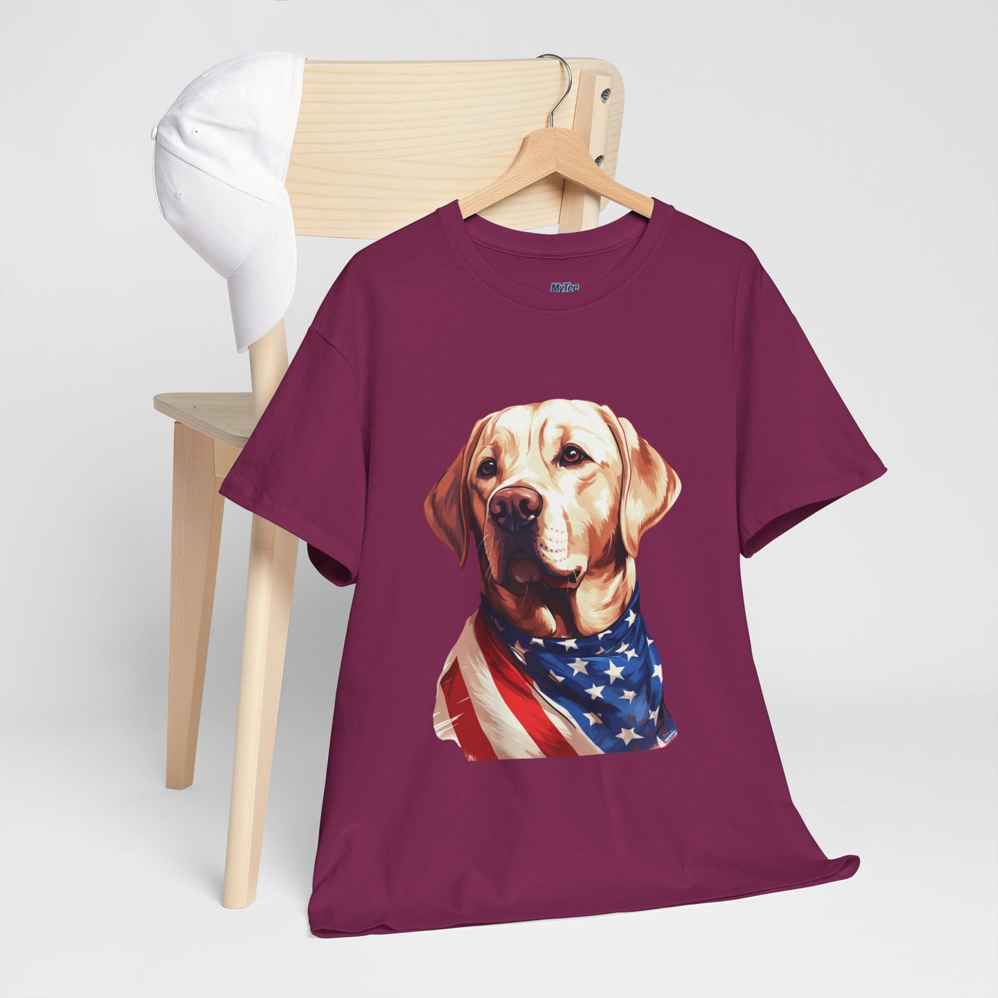 Patriotic Labrador In Stars & Stripes Unisex T Shirts