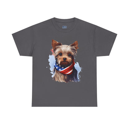Patriotic Yorkshire Terrier Unisex T-Shirt