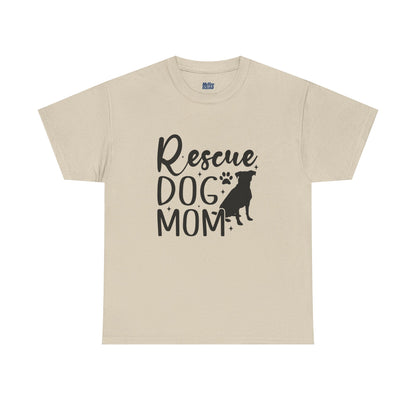 Rescue Dog Mom Cotton T-Shirt | Dog Lover