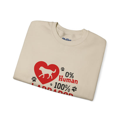 0% Human 100% Labrador Unisex Sweatshirt