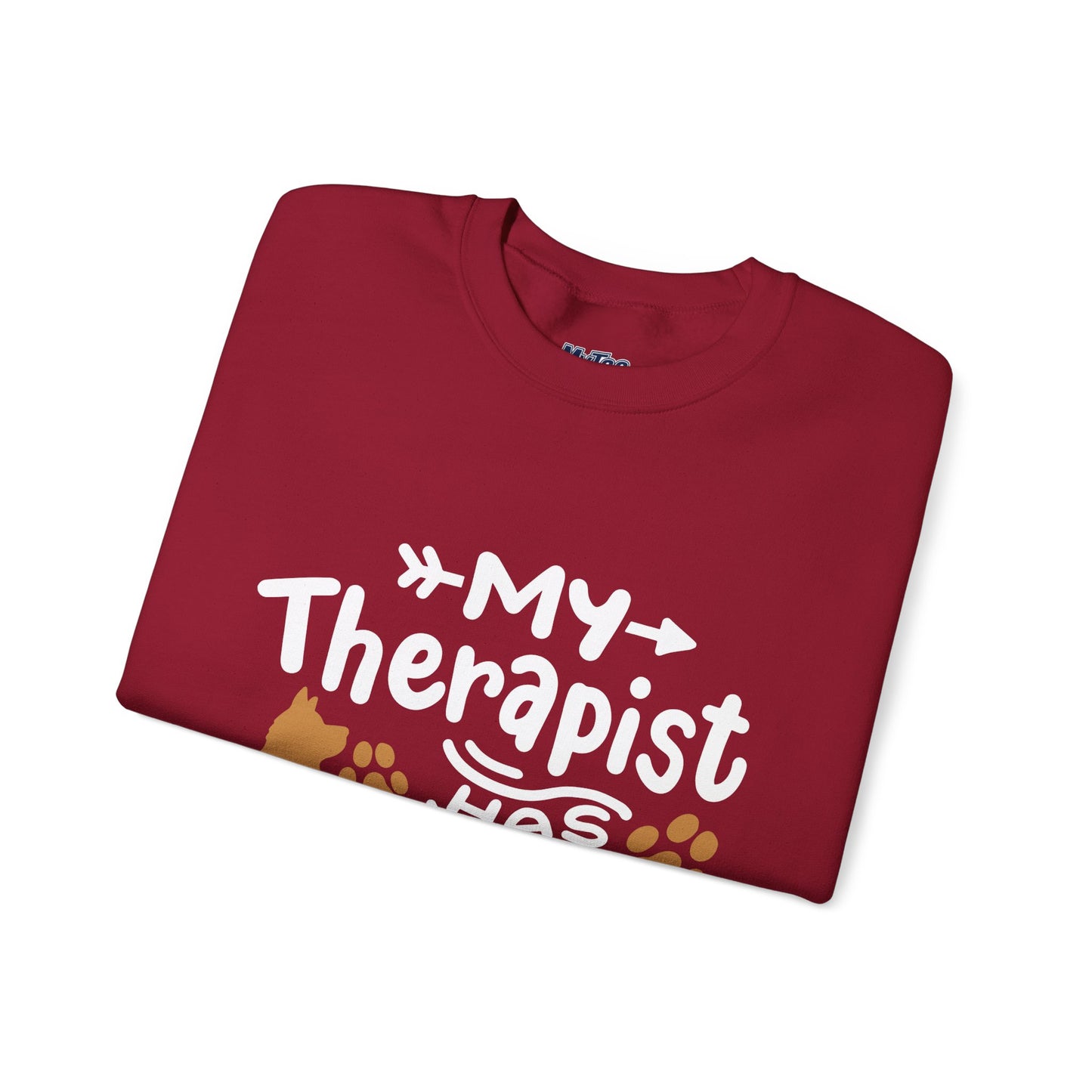 My Therapist Has Paws Unisex Sweatshirt | Cat & Dog Gifts, Animal Lover Apparel