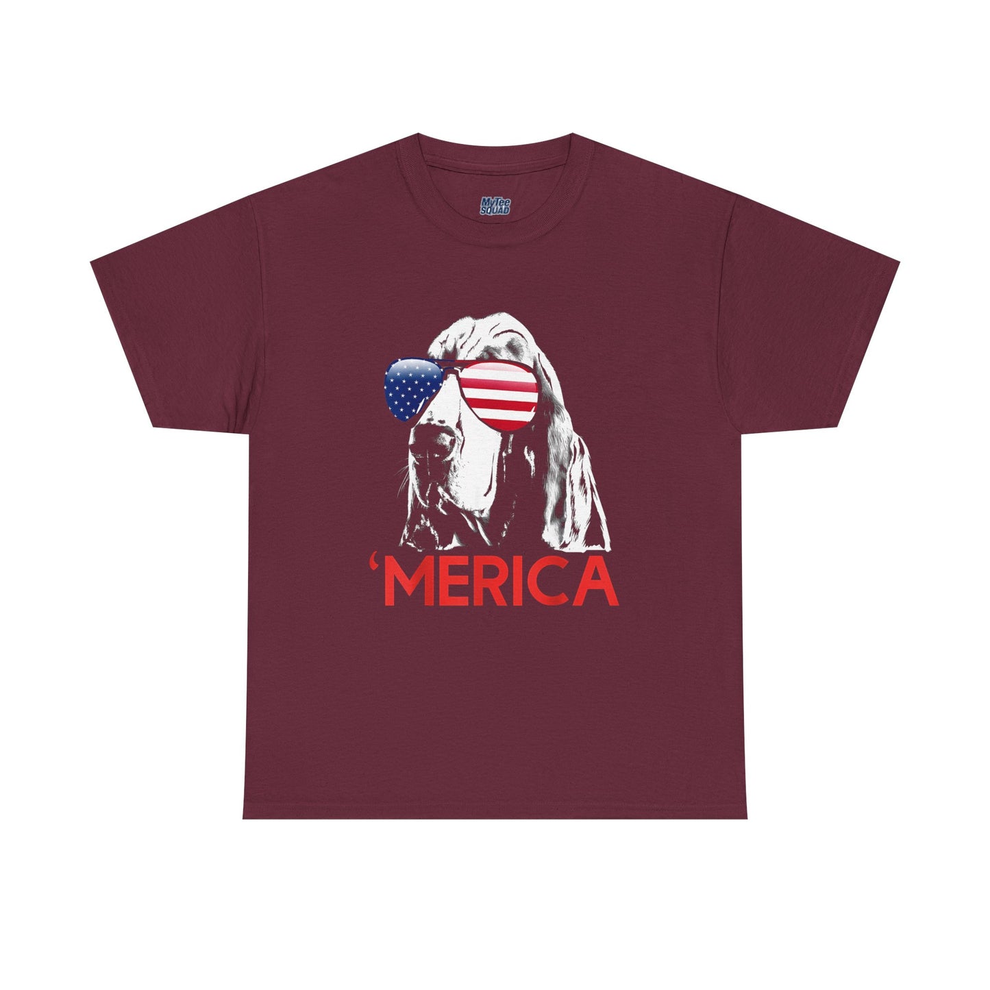 Patriotic Basset Hound With Sunglasses Unisex T-Shirt