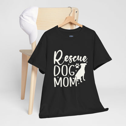 Rescue Dog Mom Cotton T-Shirt | Dog Lover