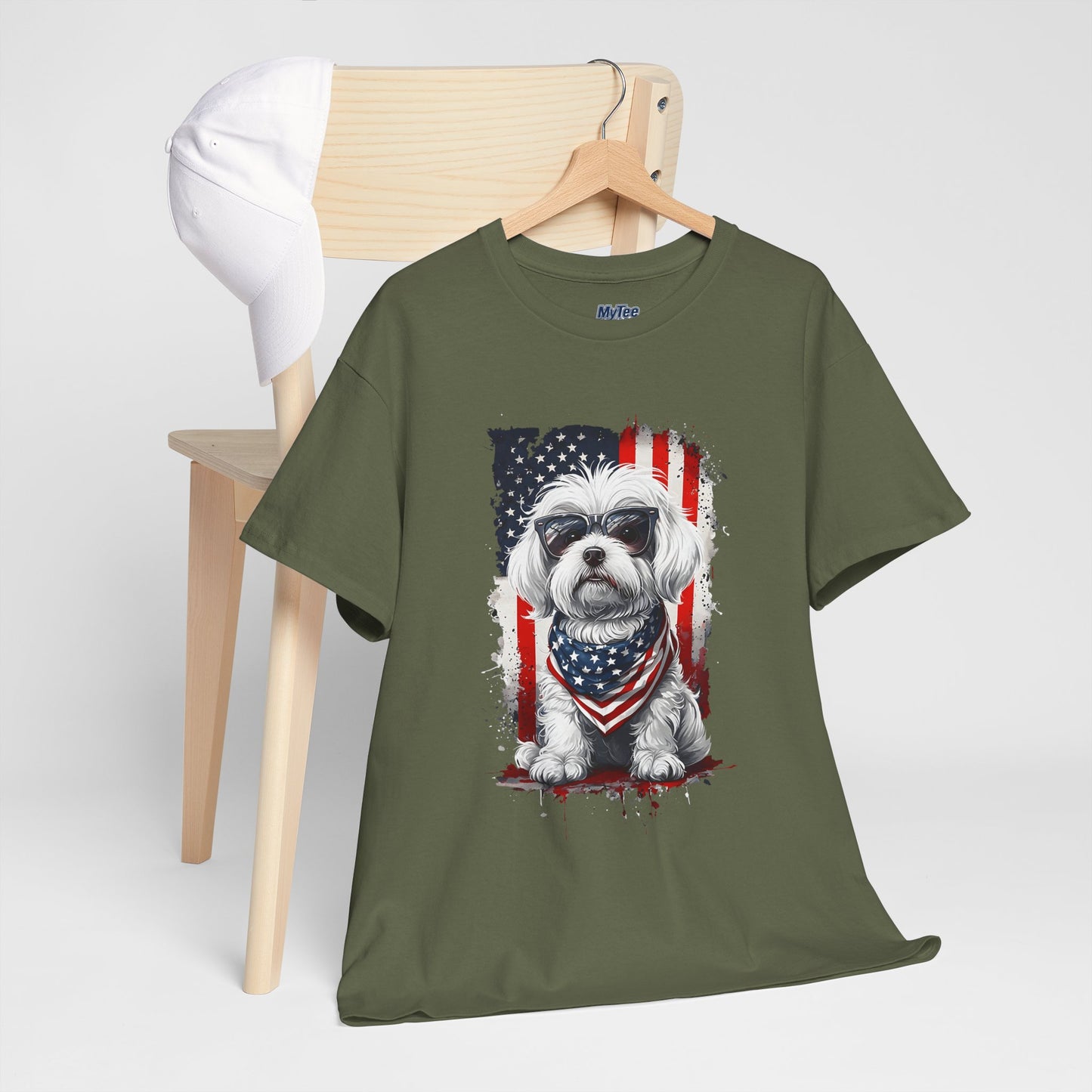 Patriotic Havanese Unisex Cotton T-Shirt