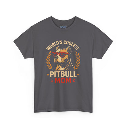 World's Coolest Pitbull Mom T-Shirt | Gift For Dog Mom
