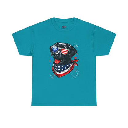 Patriotic American Labrador Retriever With Sunglasses Unisex T-Shirt